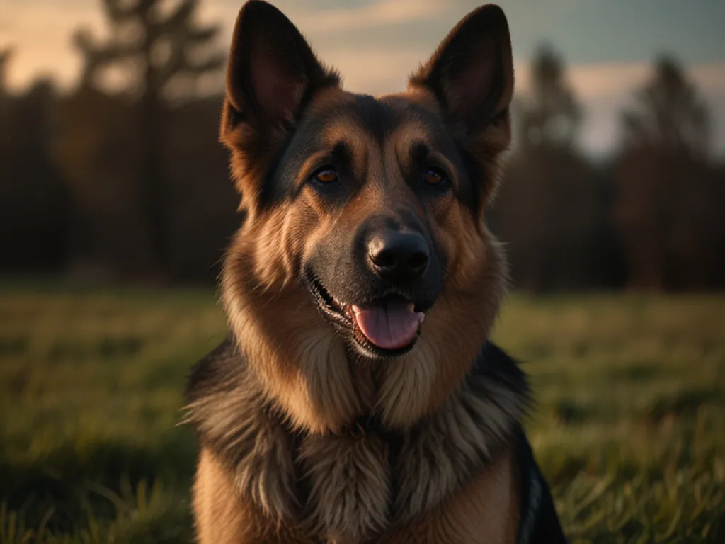 Äldre schäfer i porträttbelysning